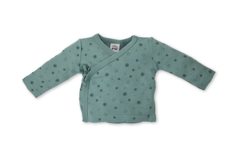 SET 5 PIEZAS(CAMISA+PANTALÓN+GUANTES+BABERO+CALCETINES)PARA RECIÉN NACIDO (0-6MESES)-100%ALGODÓN-MOD. DUENDES - VERDE