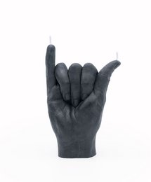 Shaka stearinlys sort