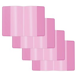 Pink vaccination card covers, set of 2, 3, or 4 pieces, made of durable transparent material.