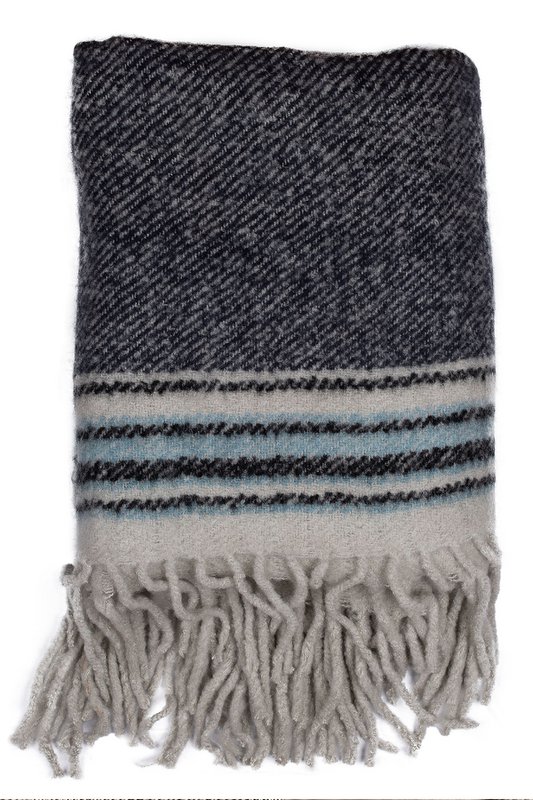 Plaid in acrilico con finitura mohair