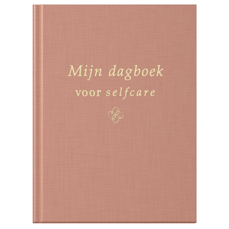 Fyllbooks Tagebuch für Selbstpflege – Leinenrosa mit Goldfolie
