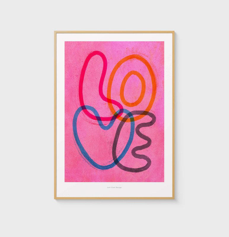 A5 Amour | Affiche de typographie Impression artistique