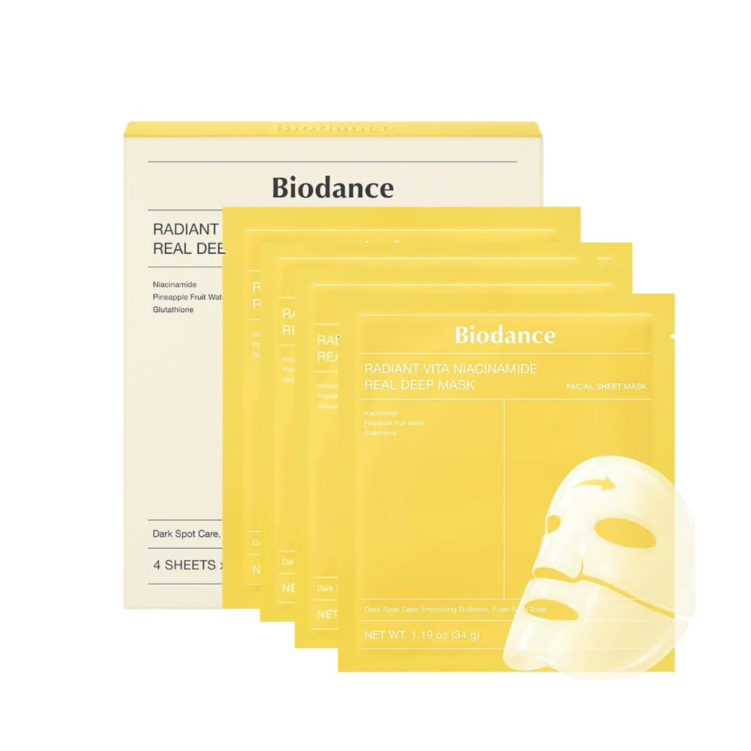 Biodance – Radiant Vita Niacinamide Real Deep Mask  (pack of 4)