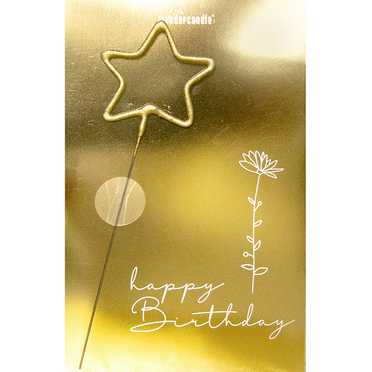Happy Birthday gold Classic Wondercard