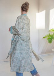 Kimono 'Else' Beige, Sea & Gold