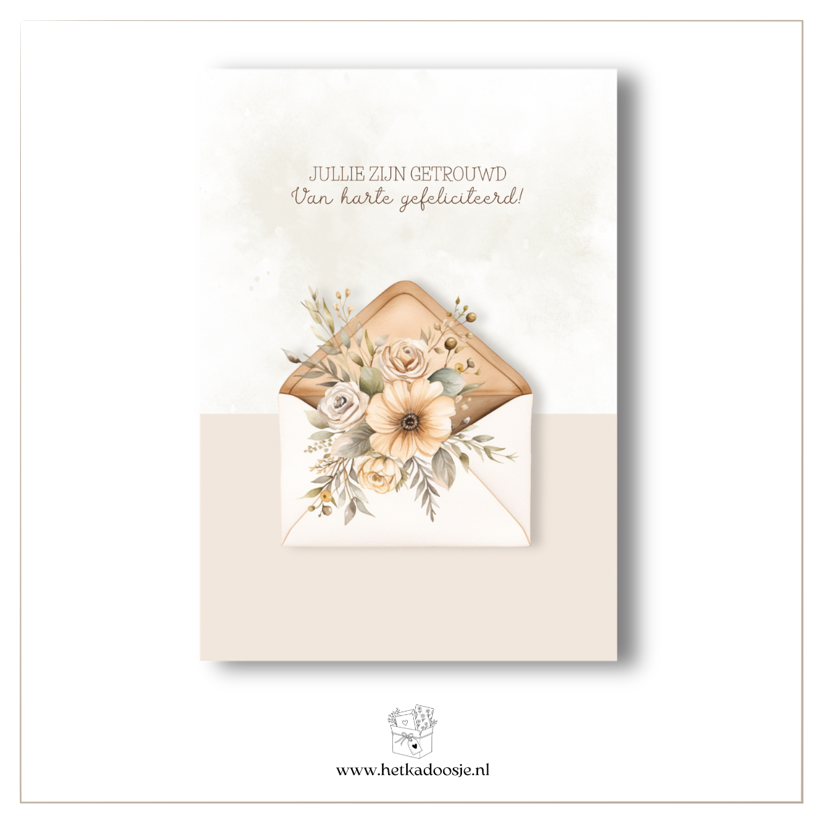 Enveloppe mariage - félicitations