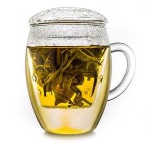 Creano tea glass 400 ml with strainer and lid