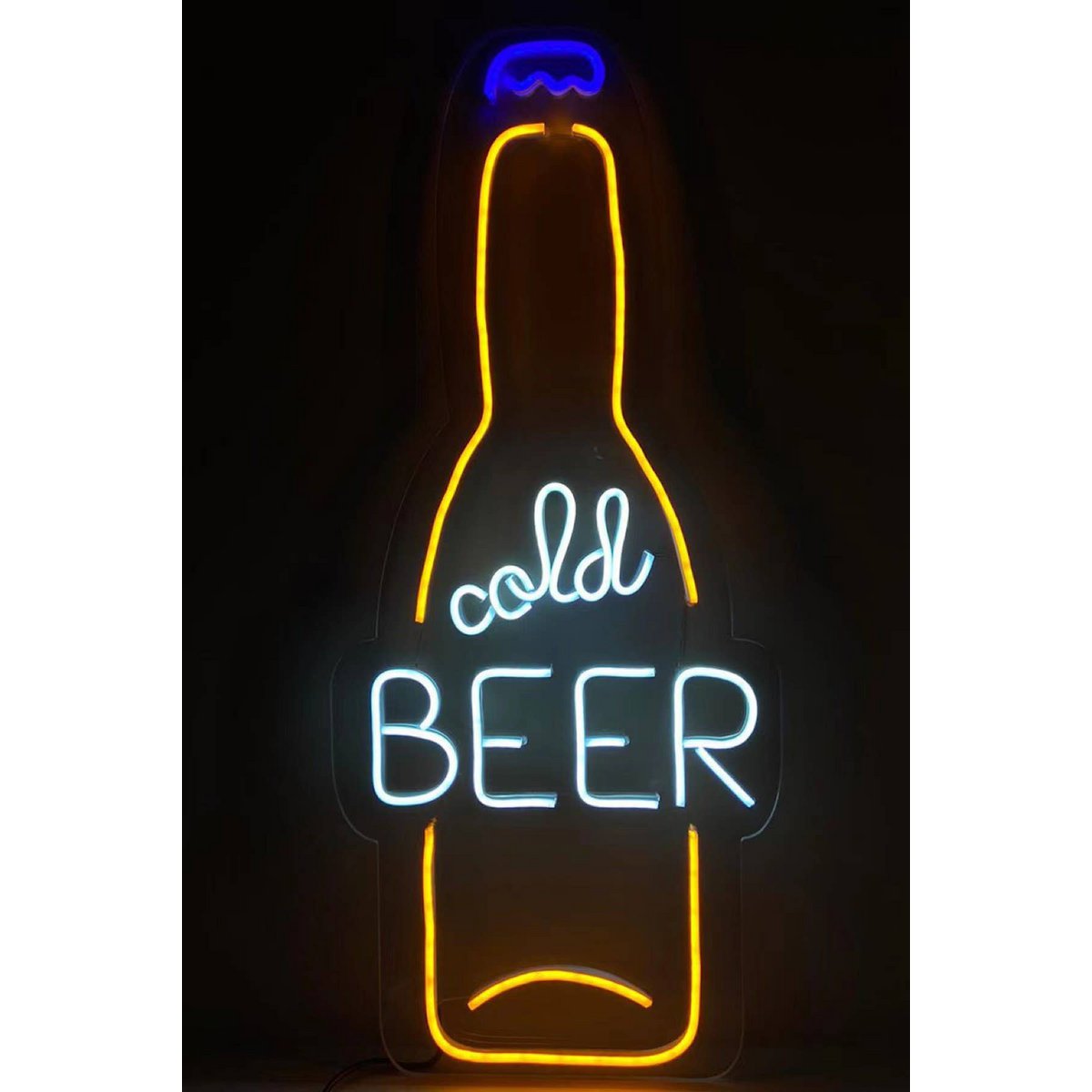 Kaltes Bier Neonlicht groß