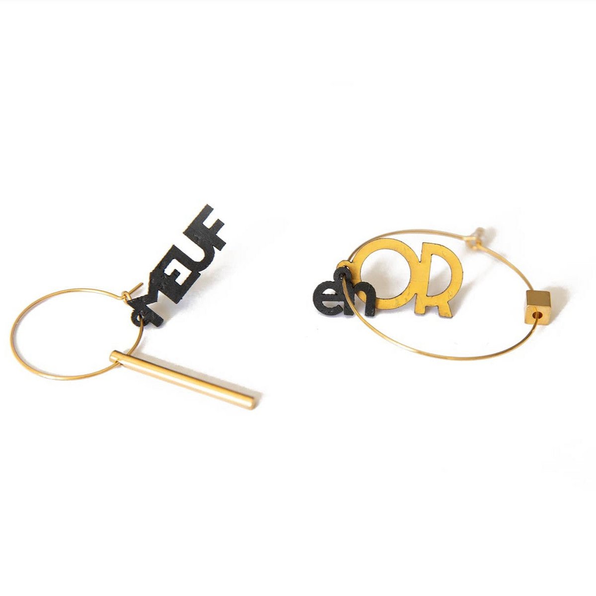Or Kit Glam' (Créoles+breloques en liège+charms)