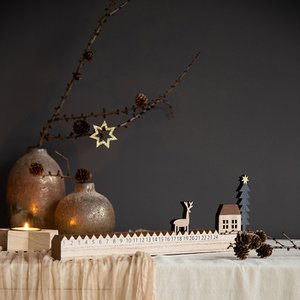 Wooden advent calendar strip "Deer"