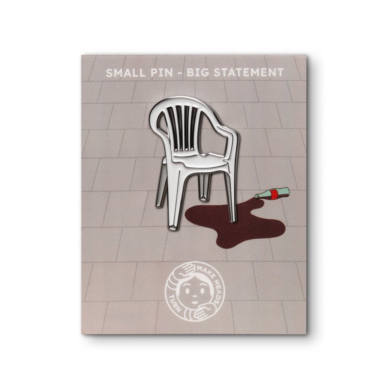 Email Pin "plastic stoel"