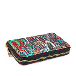 Boho Design Wallet - Cactus - 14.5x8.5x2,5 cm
