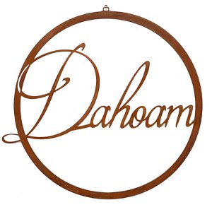 Dahoam Loop im Metallring als Wanddeko Boho Fensterdeko |