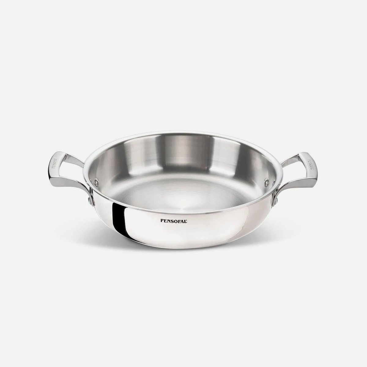 Royal-Skillet 28 cm. 2 handles stainless steel lid