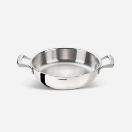 Royal-Skillet 28 cm. 2 handles stainless steel lid