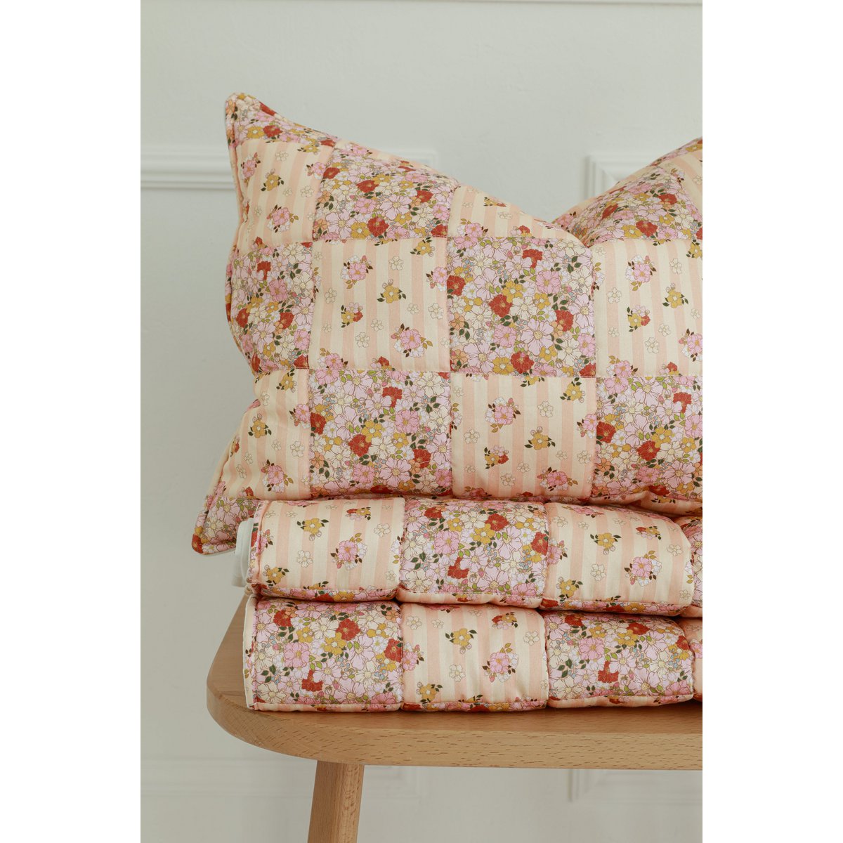 Ensemble de literie matelassée en coton pour les enfants «Spring Garden» - conception patchwork, petite taille