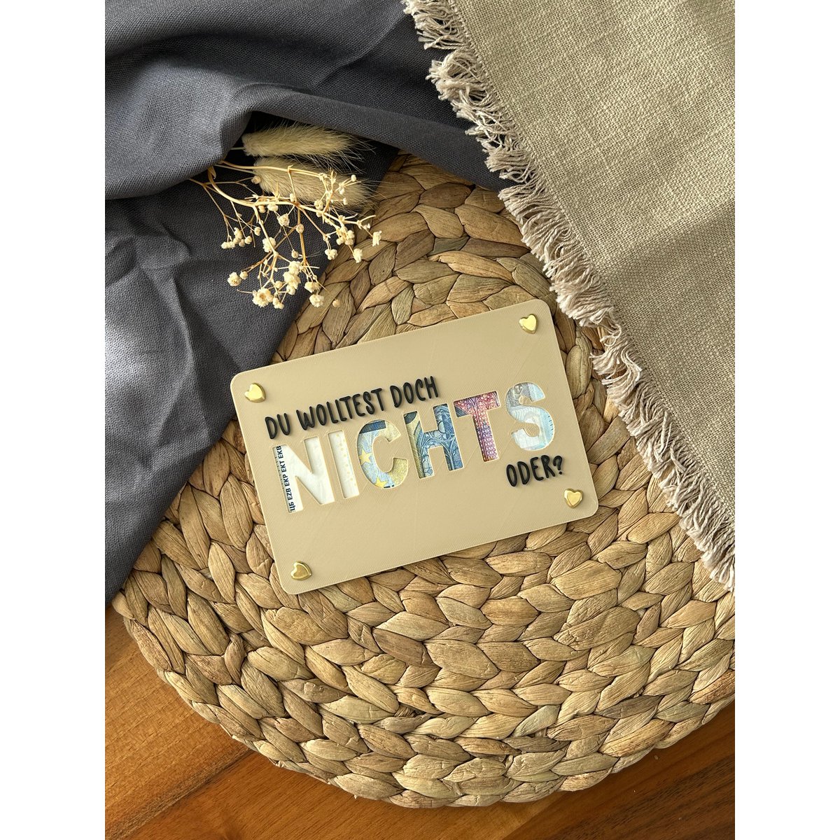 Money gift card - creative packaging for money gifts - financial injection, thank you & gift idea Thank you You didn't want anything