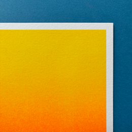 Riso Ansichtkaart Gradiënt Geel/Fluo Oranje, Risografie, DIN A6