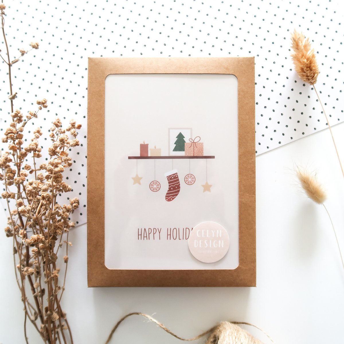 Kerstkaarten set van 5