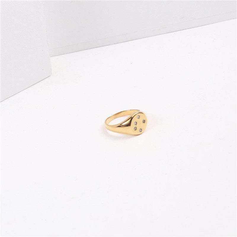 Cade - Constellation Night Star Signet guldring