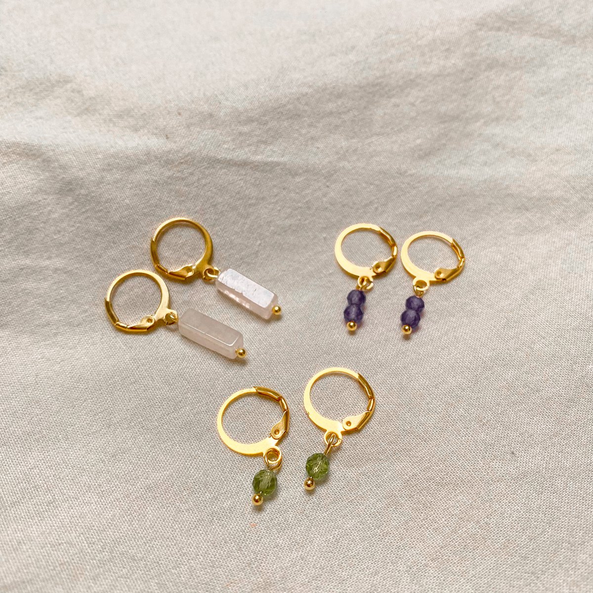 Ohrringe Amethyst - Gold