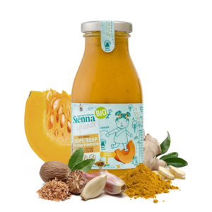 ORGANIC PUMPKIN AND SPICE SOUP - NO ADDED SALT - 100% VEGAN - FROM 6 MONTHS - 260ML