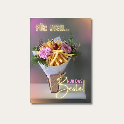 Postcard | With fries bouquet