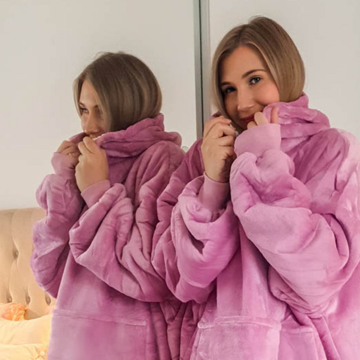 Vitapur - Hoodie blanket + socks - Pink