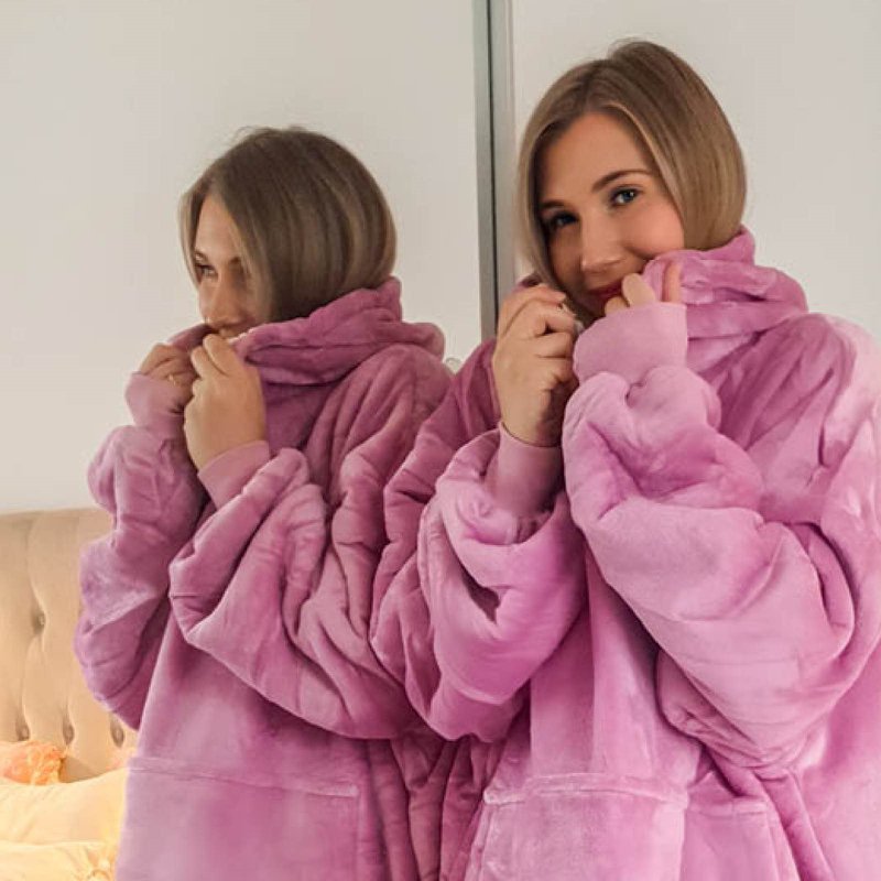 Vitapur - Hættetrøje tæppe + sokker - Pink