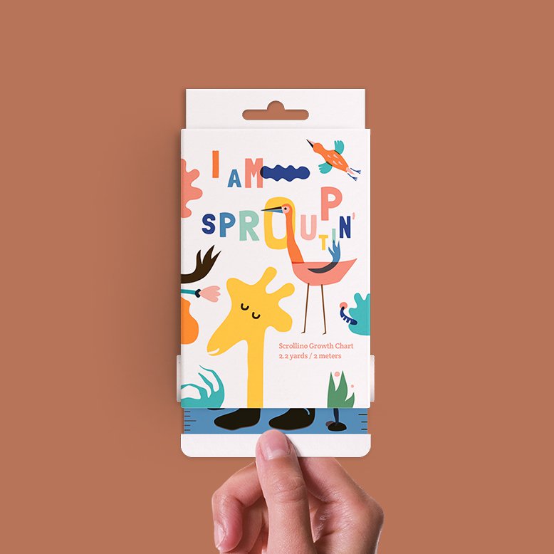 Wykres wzrostu dla dzieci - Scrollino I am Sproutin’ Up