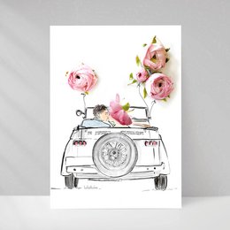 Kort med konvolut | Blomst