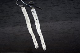 Boomschors oorbellen: handgemaakte natuursieraden (14k goud op zilver)
