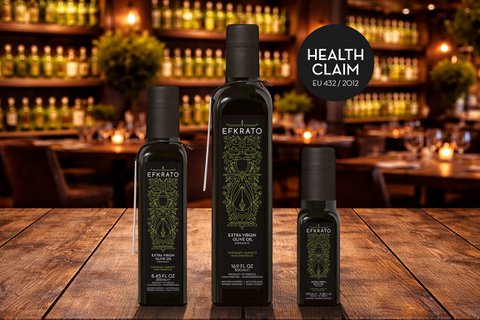 EFKRATO - Bekroonde biologische extra vierge olijfolie uit de vroege oogst met de gezondheidsclaim
