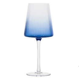 Set of 2 Empire Blue Wine Glasses - Red and White Wine