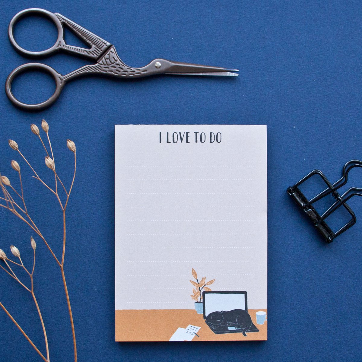Notepad | cat & laptop