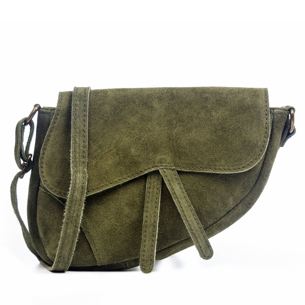 Florence Artegiani. Sac à bandoulière Susanna pour femme en cuir suédé véritable