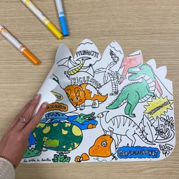 Dino colorable placemat