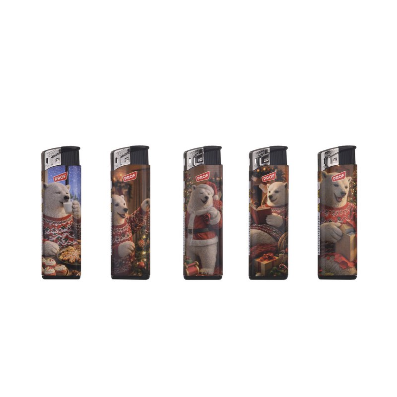 PROF Fix Flame Electronic Lighter Polar Bear Pattern