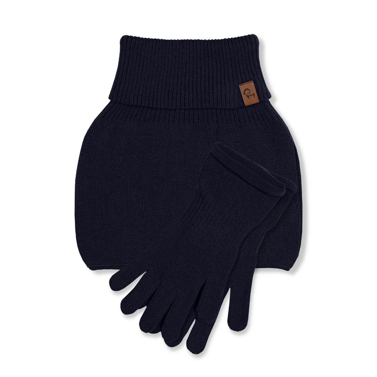Kids' Knit Dickie & Gloves Knitted Cotton 2-Piece Set
