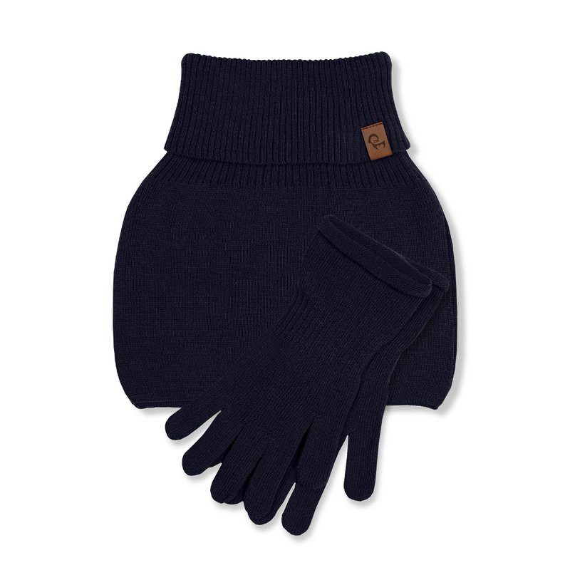 Kids' Knit Dickie & Gloves Knitted Cotton 2-Piece Set
