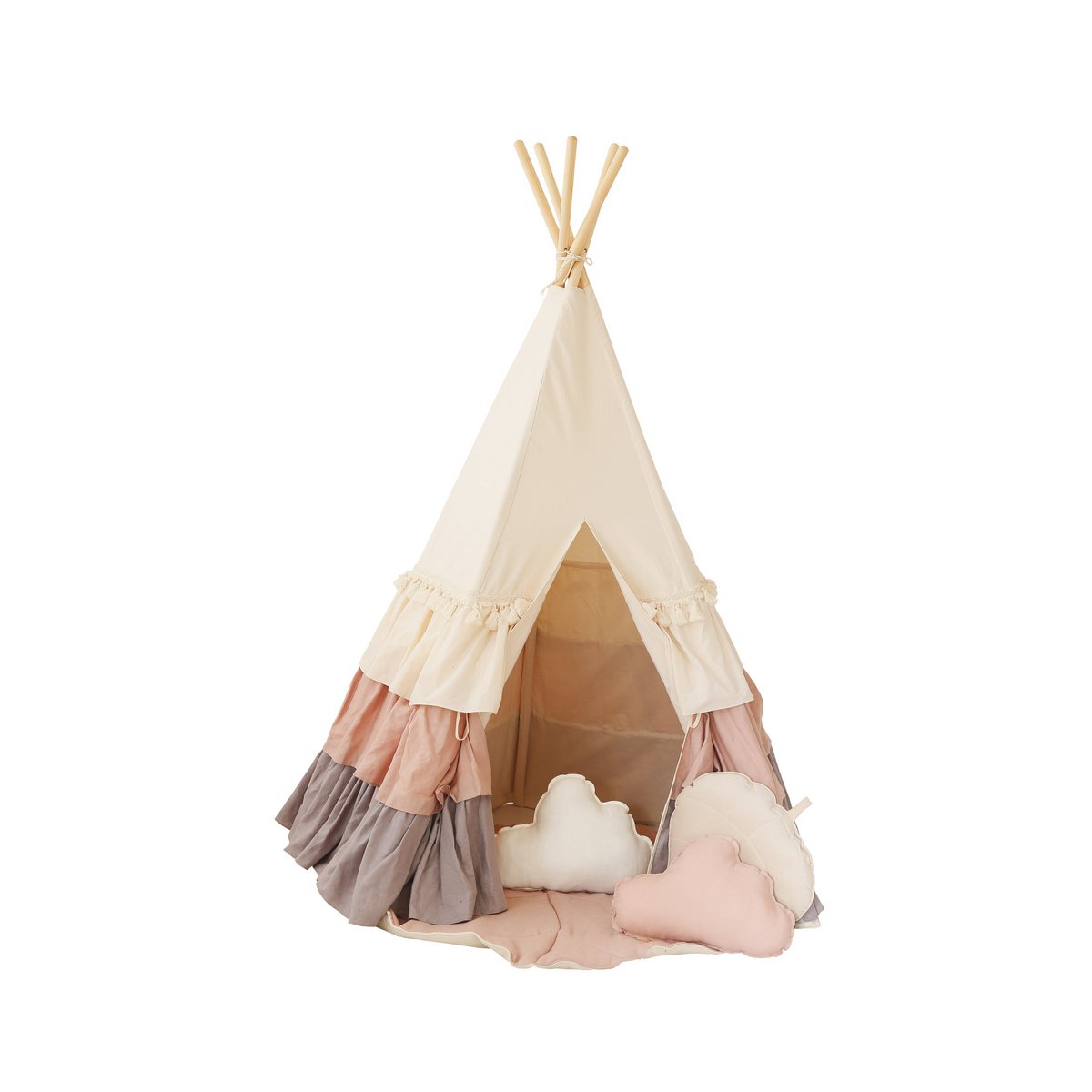 “Powder Frills” Teepee Tent with Frills