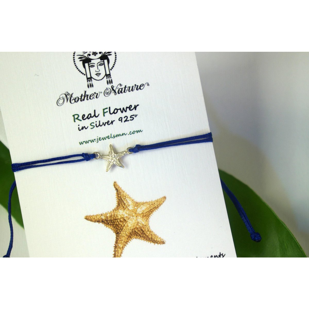 Bracciale in cordoncino d'argento con stella marina - Vero fascino, vestibilità regolabile