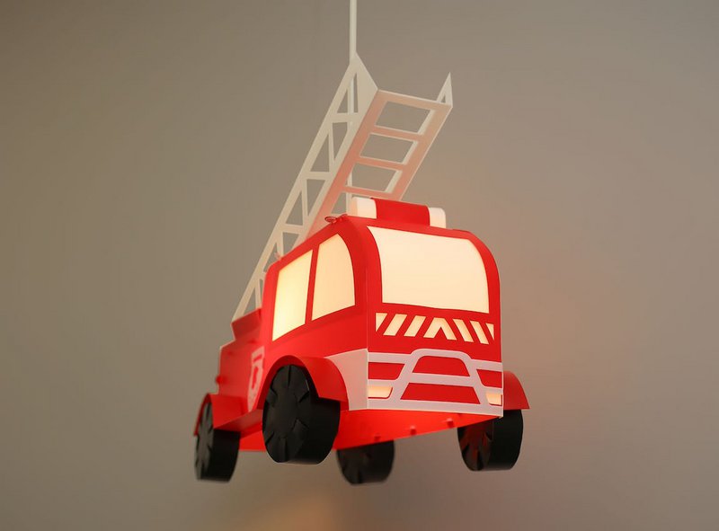 FIRE TRUCK CHILD HANGING LAMP