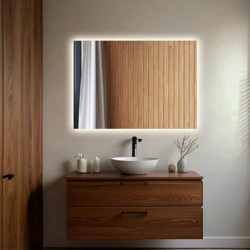 Badkamerspiegel met Verlichting 60x80 cm – LED Anti-condens Dimbaar