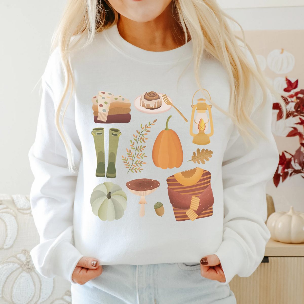 Sweater Autumn Essentials - Cozy Sweater Autumn Pumpkins