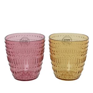 Plastikbecher mit Relief Ø8,8-H9,5cm