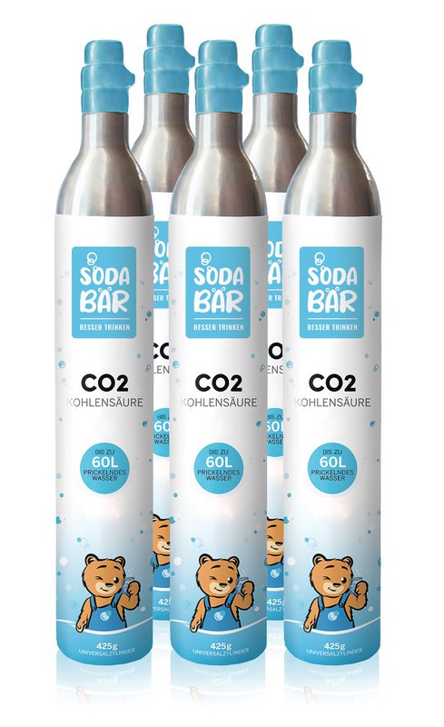 SodaBär© erstatning CO2 cylinder til SodaStream & Co. 425g (60 l)