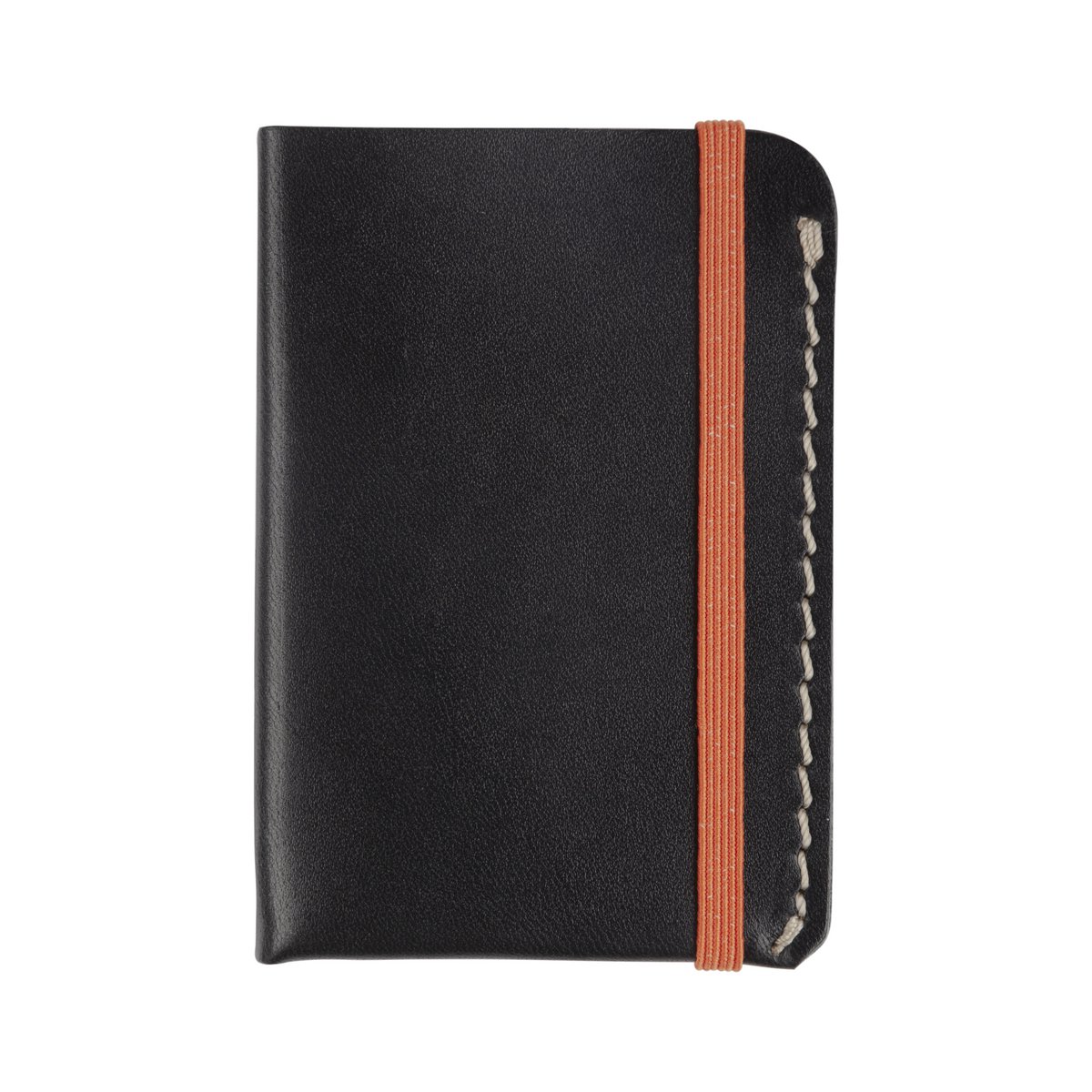 Black leather card holder