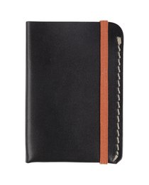 Black leather card holder