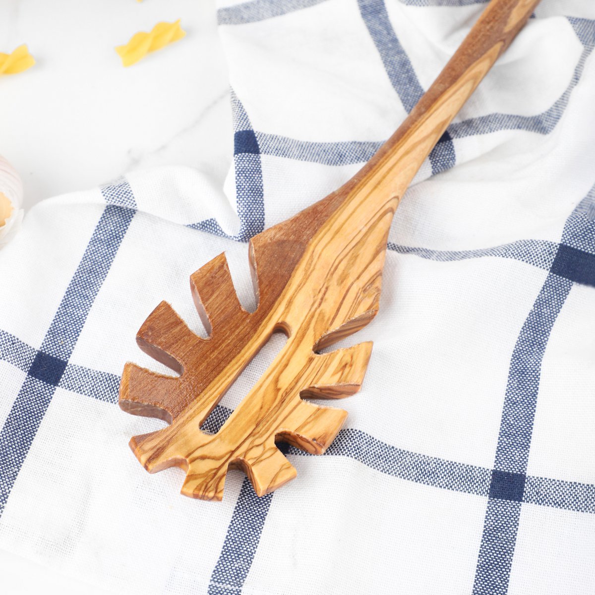 Handmade Olive Wood Pasta Server | Wooden Spaghetti Spoon